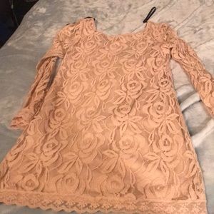 Nude lace dress